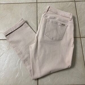 Jennifer Lopez Women Beige Casual Capris Cropped Pants Size 10